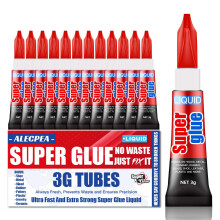 3g (12 Pack), Super Glue Liquid, All Purpose, Fast Setting, Ideal for