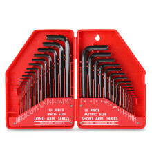 Hi,Spec 30pc Imperial & Metric Hex Allen Key Wrench Folding Set with Small