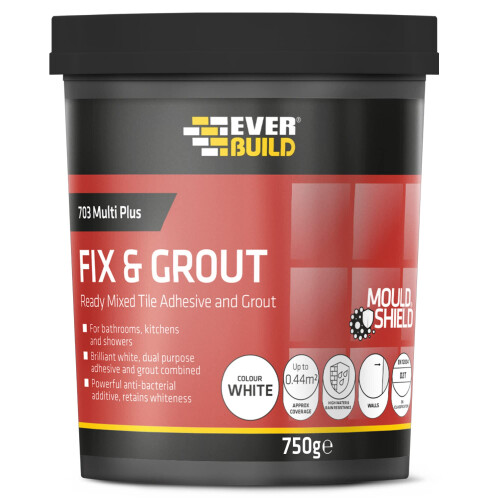Everbuild Everbuild 703 Fix And Grout Tile Adhesive – Ready Mixed – Anti,Mould –