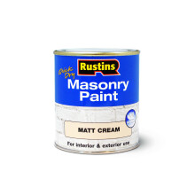 RUSTINS Masonry Paint Matt Cream 250ml