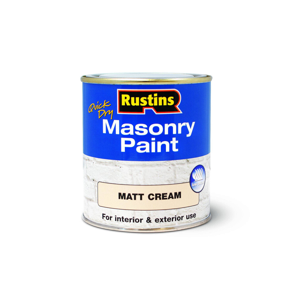 Rustins Masonry Paint Matt 250Ml Cream