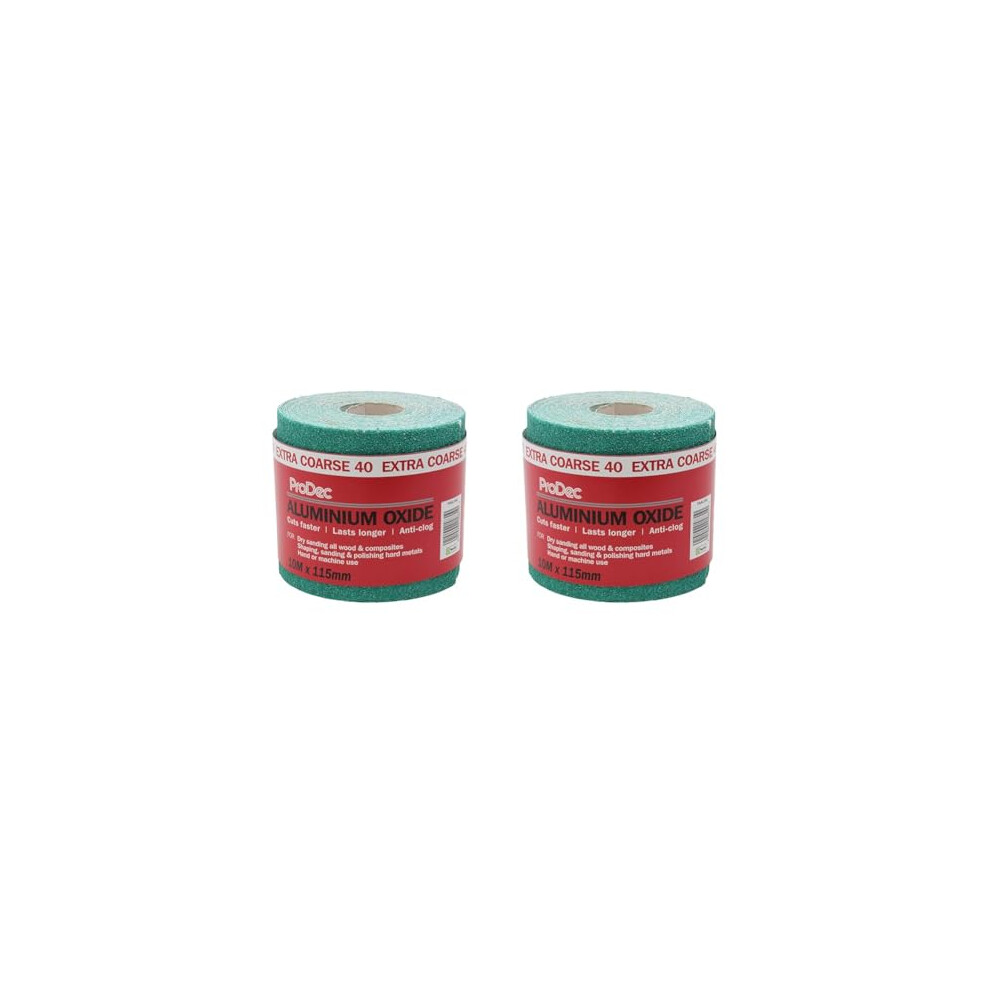 Prodec 10M Roll 40 Grit Extra Coarse Grade Green Aluminium Oxide Abrasive 61274143