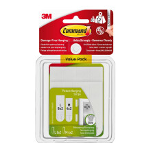 Command Picture Hanging Strips, Value Pack, 4x2 Pairs of Medium, 8x2 Pairs