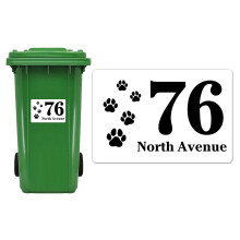 4 x Wheelie Bin Stickers Bin Numbers for Wheelie Bins Custom Wheelies Bins