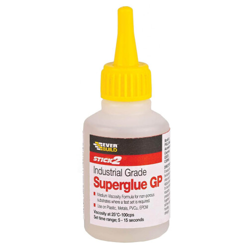 Everbuild Everbuild Stick2 General Purpose Superglue – Industrial Grade – High