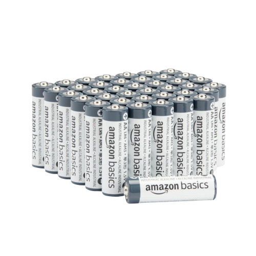 Amazon Amazon, Basics, AA, Alkaline, Industrial, Batteries, Volt, Shelf, Life, 40-Pack, 1, 5