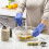 Comfy Package [100 Count Blue Nitrile Gloves, Disposable Gloves , 4 Mil, 4