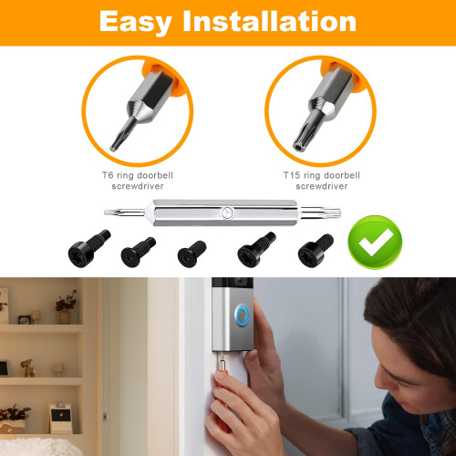 Doorbell Screwdriver Replacement Kit with 10Pcs Spare Screws, Double,Ended 2