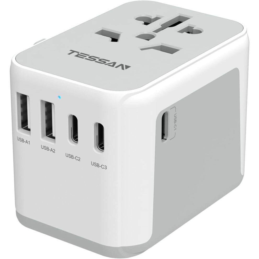 Tessan, Universal, Travel, Adapter, Worldwide, Plug, Adaptor, Usb, Ports, International, Eu, Uk 56942569