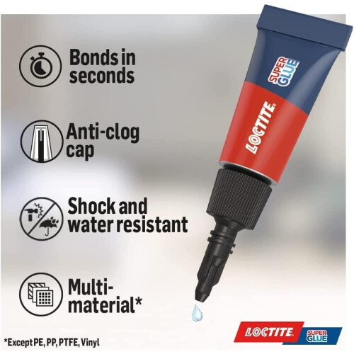 Unibond Loctite Universal, Strong Super Glue All Purpose Adhesive for Repairs, 2