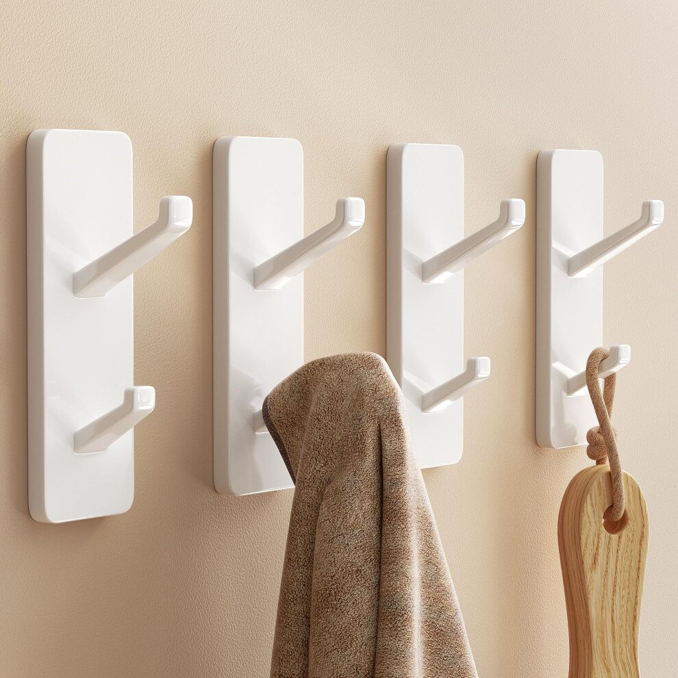 White Self Adhesive Hooks For Hanging Stick On Hook Heavy Duty Safely 49876536