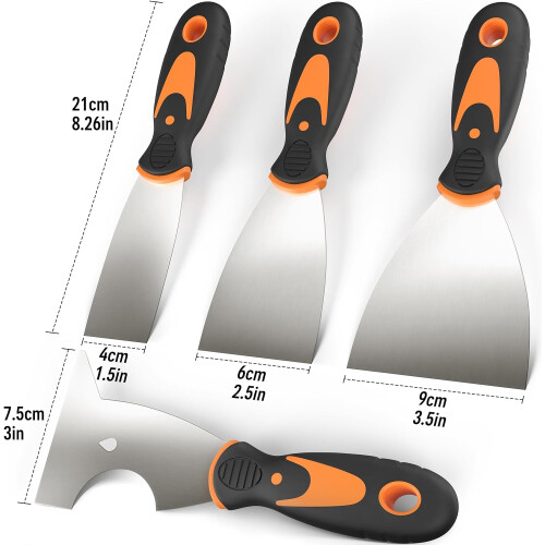 DIY Doctor 4,Piece Wallpaper Scraper Set – Includes 3 Strippers & 1 1
