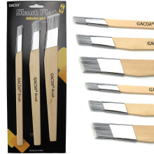 GACDR Slant Lining Fitch Paint Brushes,Pack Of 6 Cutting In Paint Brush