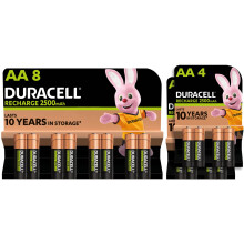 Duracell, Rechargeable, AA, Batteries, NiMH, No, Longest, Lasting, Battery, 16, 2500, mAh