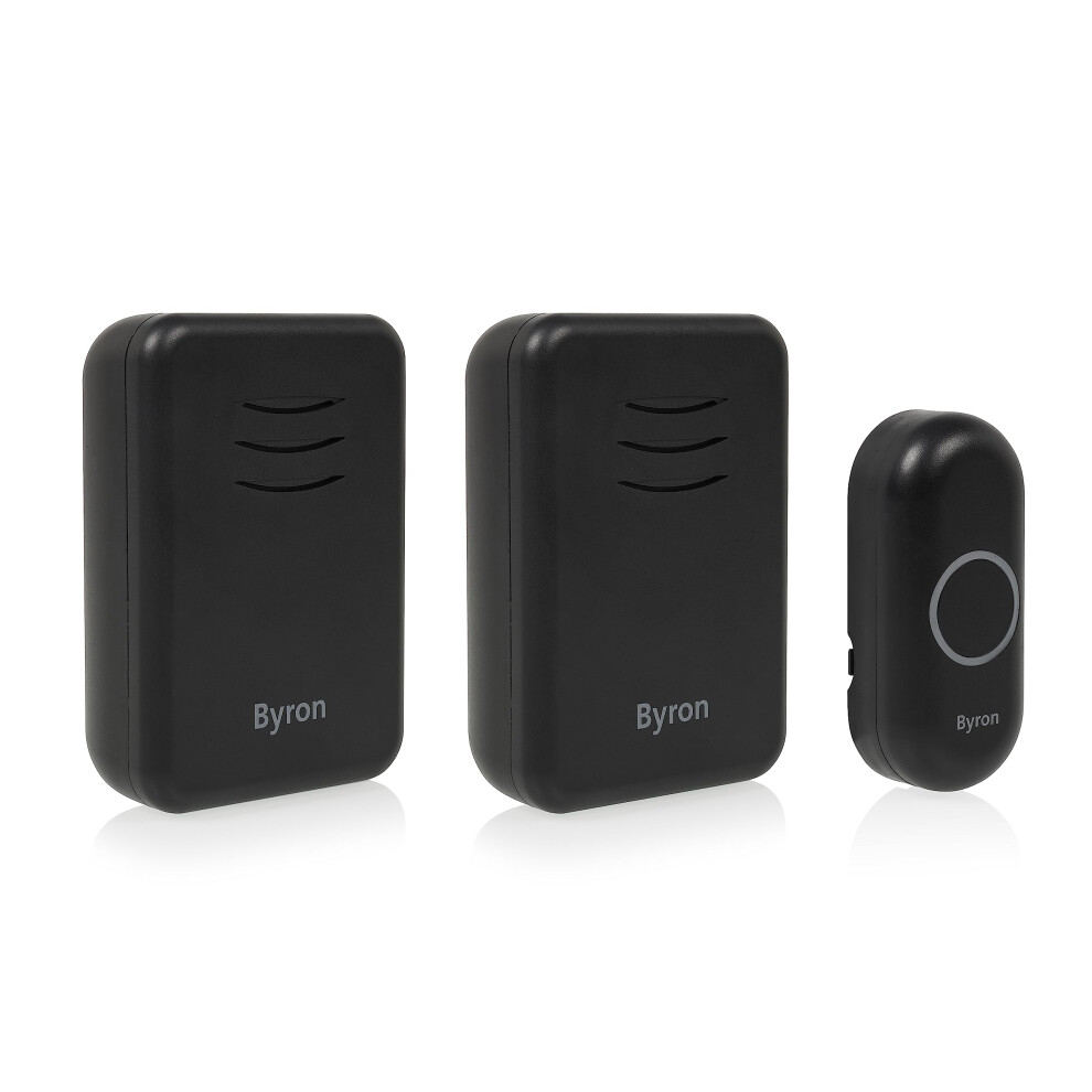 Byron Wireless Doorbell Set – Twin Pack – Battery Portable and Plug in –
