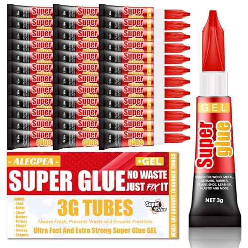 3g (36 Pack), Super Glue Liquid, All Purpose, Fast Setting, Ideal for