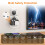 Double Plug Adaptor with USB, 2 Way Wall Adapter with Short Extension Lead, 7