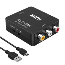 Amtake, RCA, HDMI, AV, Converter, Composite, CVBS, Video, Audio, Adapter, PS2, Wii