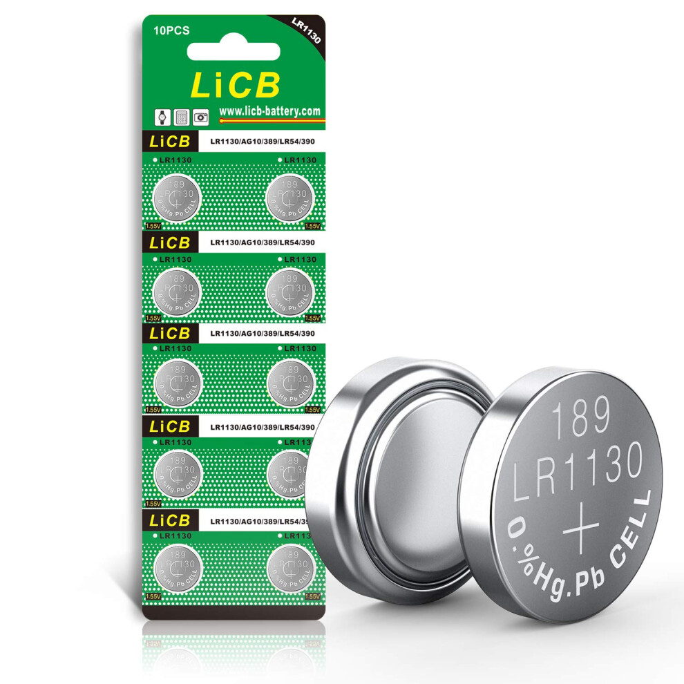 Licb, Lr1130, Ag10, Sr1130, Lr54, Battery, Button, Coin, Cell, Batteries, Used, Many 13026400