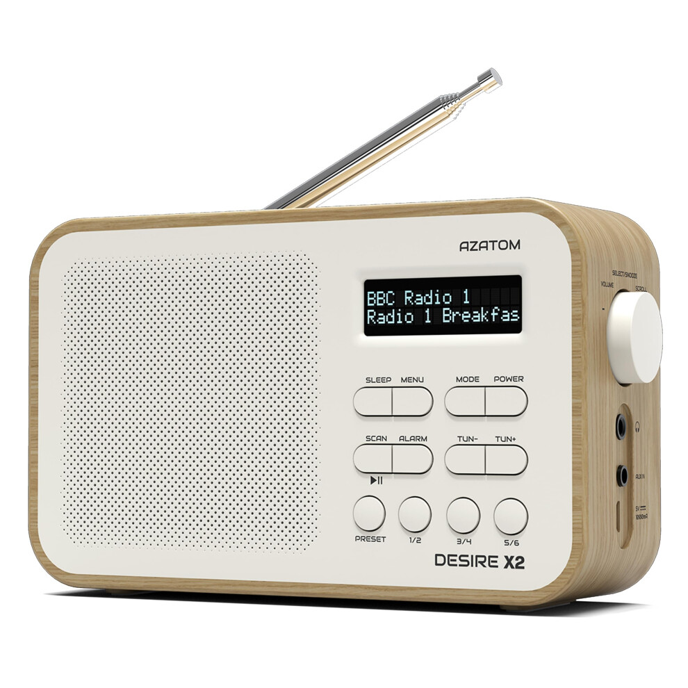 Dab/Dab+, Fm, Portable, Digital, Radio, Simple, Controls, Dual, Alarms, Sleep, Timer, Battery 17476898