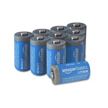 Amazon, Basics, CR123A, Lithium, Batteries, Shelf, Life, 10-Pack, 3V, 10-Year