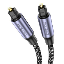 MOSWAG, Optical, Toslink, Cable, Gold, Plate, Digital, Spdif, Extension, Plug, Fiber, Optic