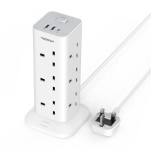 Tower, Extension, Lead, USB, Slots, TESSAN, Way, Multi, Plug, Adaptor, Switch, Surge