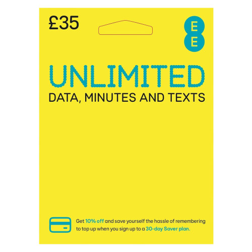 EE, Pay, Go, SIM, Card, UK, PREPAID, PAYG, Bundle, UNLIMITED, DATA, Texts