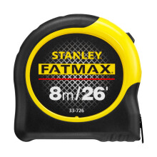 STANLEY FATMAX 8m/26' Tape Measure, Blade Armour Coating, 3.3m Standout,