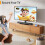 Universal, Swivel, TV, Stand, Table, LCD, LED, TVs, Height, Adjustable, Base, Tempered 6