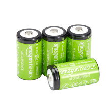 Amazon, Basics, Rechargeable, Cell, NiMH, Batteries, Recharge, Times, Pre-Charged, 4-Pack, 5000maAh, up