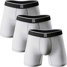 Giovici, Mens, Boxers, Bamboo, Anti, Chafing, Soft, Comfortable, Boxer, Briefs, Longer, Leg