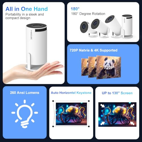 Mini, Portable, Ceiling, Projector, Bedroom, Built, Apps, Supported, Smart, Wifi, Bluetooth, Android 1