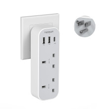 UK, Plug, Adaptor, USB, TESSAN, Way, USA, Travel, Adapter, Charger, Type, American