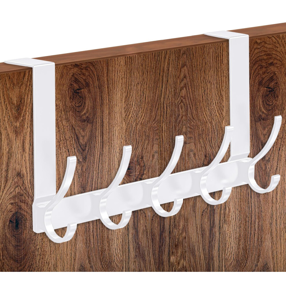 Mivitoom Over Door Hanger With 5 Hooks,Heavy Duty Hooks For Coat, Towel, 13568702