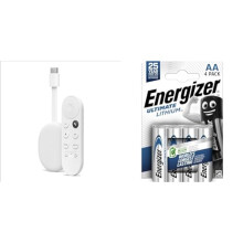 Chromecast, Google, TV, Snow, Streaming, Energizer, AA, Batteries, Ultimate, Lithium, Double, Battery