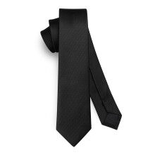 HISDERN, Funeral, Skinny, Ties, Men, Black, Slim, Solid, Necktie, 6cm