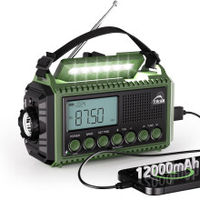 Portable, Wind, Up, Hand, Crank, Solar, Powered, Radio, USB, Phone, Charger, Emergency