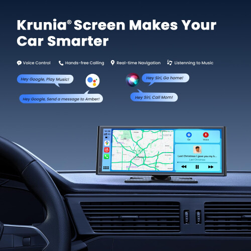 Krunia, Wireless, Portable, Car, Play, Screen, Apple, CarPlay, Android, Auto, OTA, Updates 2