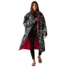 Regatta, Outdoor, Active, Unisex, Waterproof, Changing, Robe, Black, Camo/Pink, SM