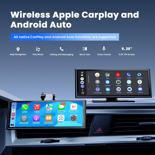 Krunia, Wireless, Portable, Car, Play, Screen, Apple, CarPlay, Android, Auto, OTA, Updates 1