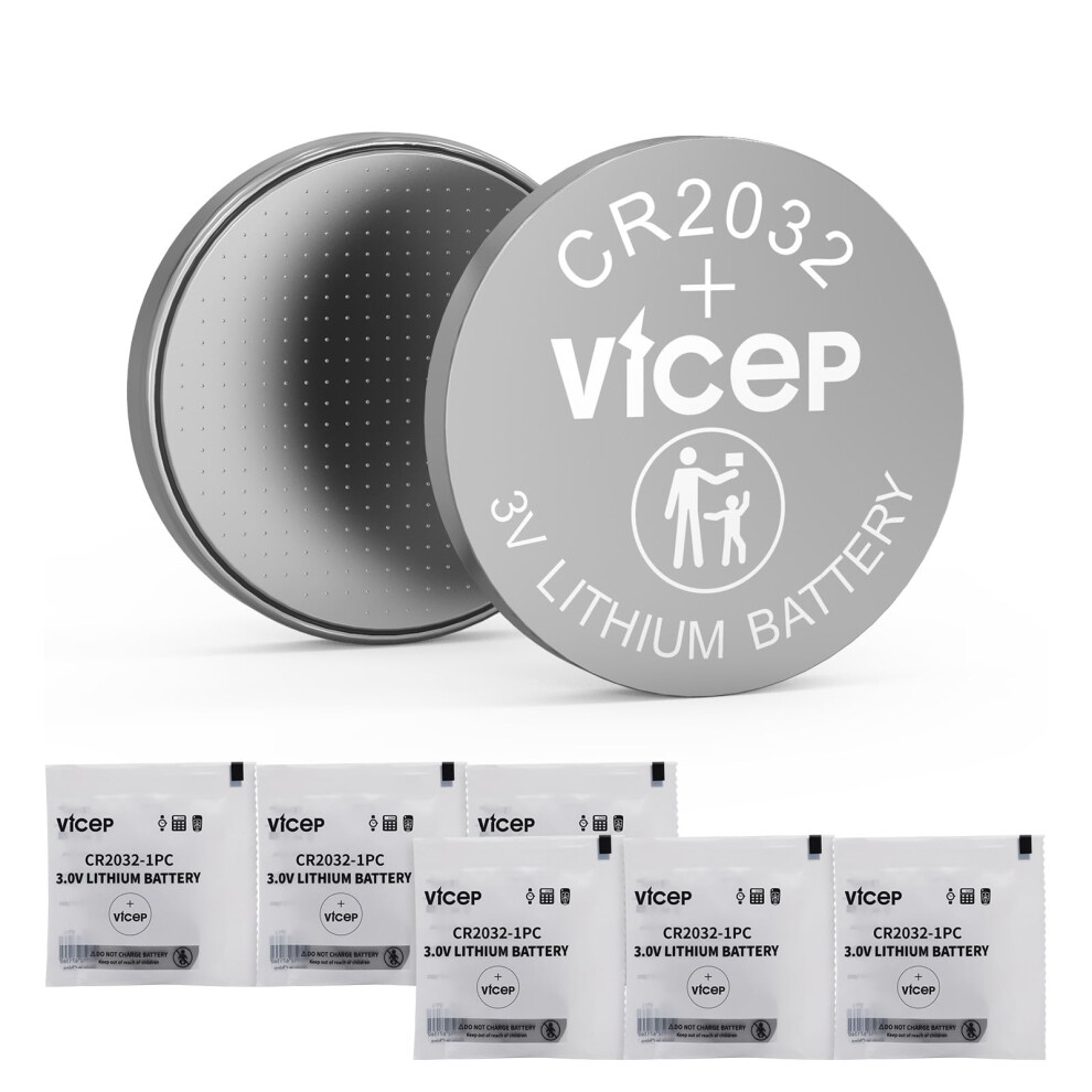 Photos - Battery ViCep, CR2032, , CR, Lithium, Coin, Battery, Compatible, Car, Key, Fob, Kitchen
