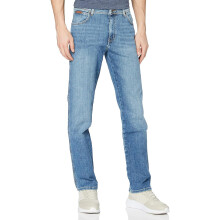 Wrangler, Men's, Texas, Contrast, Straight, Jeans, Worn, Broke, 44W, 34L