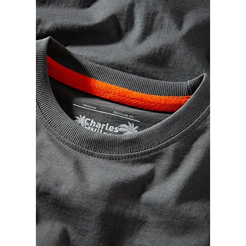 Charles, Wilson, Plain, Crew, Neck, T-Shirt, Large, Graphite, 5 2