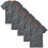 Charles, Wilson, Plain, Crew, Neck, T-Shirt, Large, Graphite, 5 2