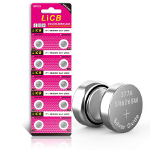 LiCB, SR626SW, AG4, Button, Cell, Watch, Batteries, 10, 377, 1, 5V