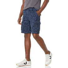 Amazon, Essentials, Men's, Classic-Fit, Cargo, Shorts, Available, Big, Tall, Indigo, Palm, Leaf