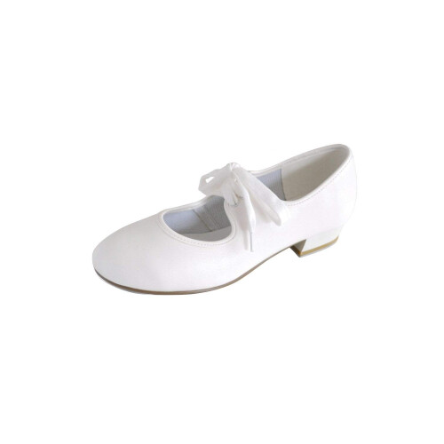 Roch, Valley, Low, Heel, PU, Tap, Shoes, White, 7