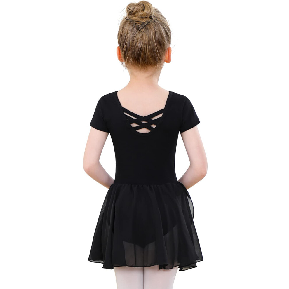 Photos - Other Trainers PLIKSUVER, Girls, Ballet, Dress, Short, Sleeve, Outfit, Gymnastics, Dance, Leotard, Chiffon, Skirt