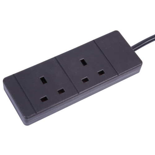 ELEC, 2, gang, 5m, black, extension, lead 2